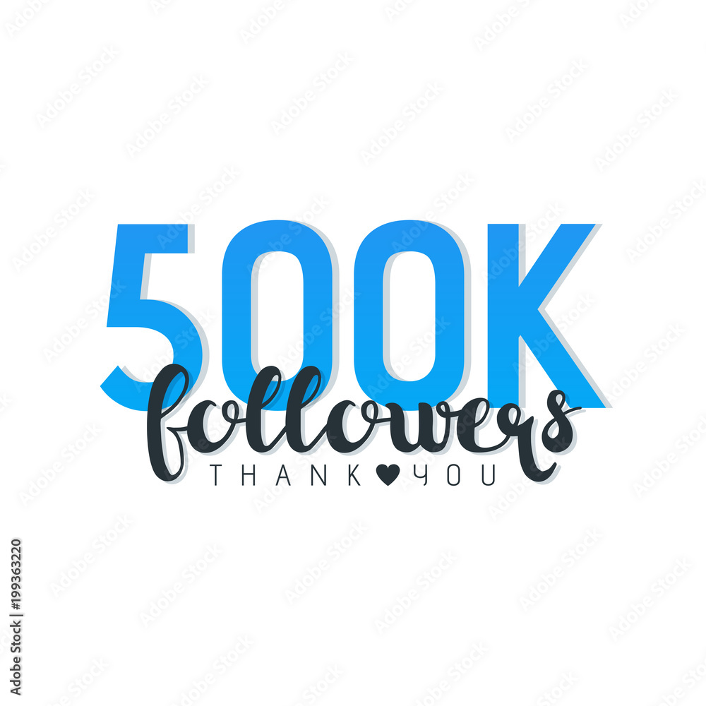 Thank you letters for follower vector illustration Thank you letters for follower vector illustration