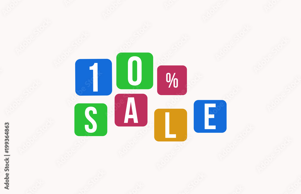 10 Percent SALE Discount Price Offer Sign 10 Percent SALE Discount Price Offer Sign