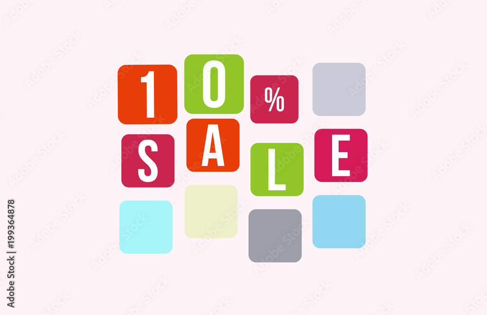 10 Percent SALE Discount Price Offer Sign 10 Percent SALE Discount Price Offer Sign