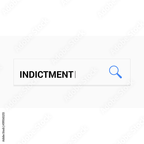 Law Concept: Magnifying Optical Glass With Words Indictment