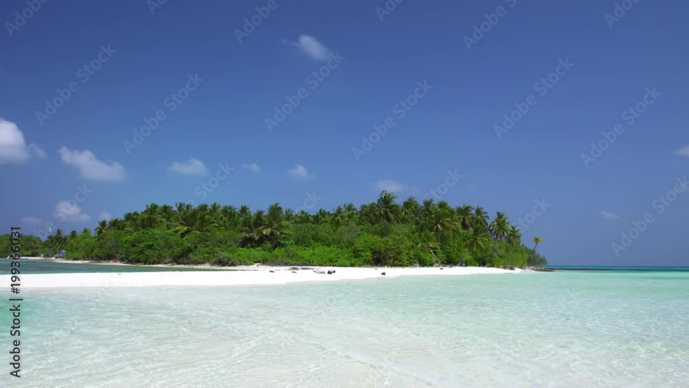 Perfect wild Maldives Island with coconut palm trees Perfect wild Maldives Island with coconut palm trees