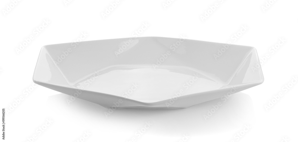 empty plate isolated on white background empty plate isolated on white background