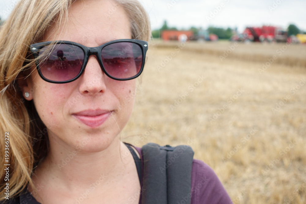 Portrait of woman with rural background Portrait of woman with rural background