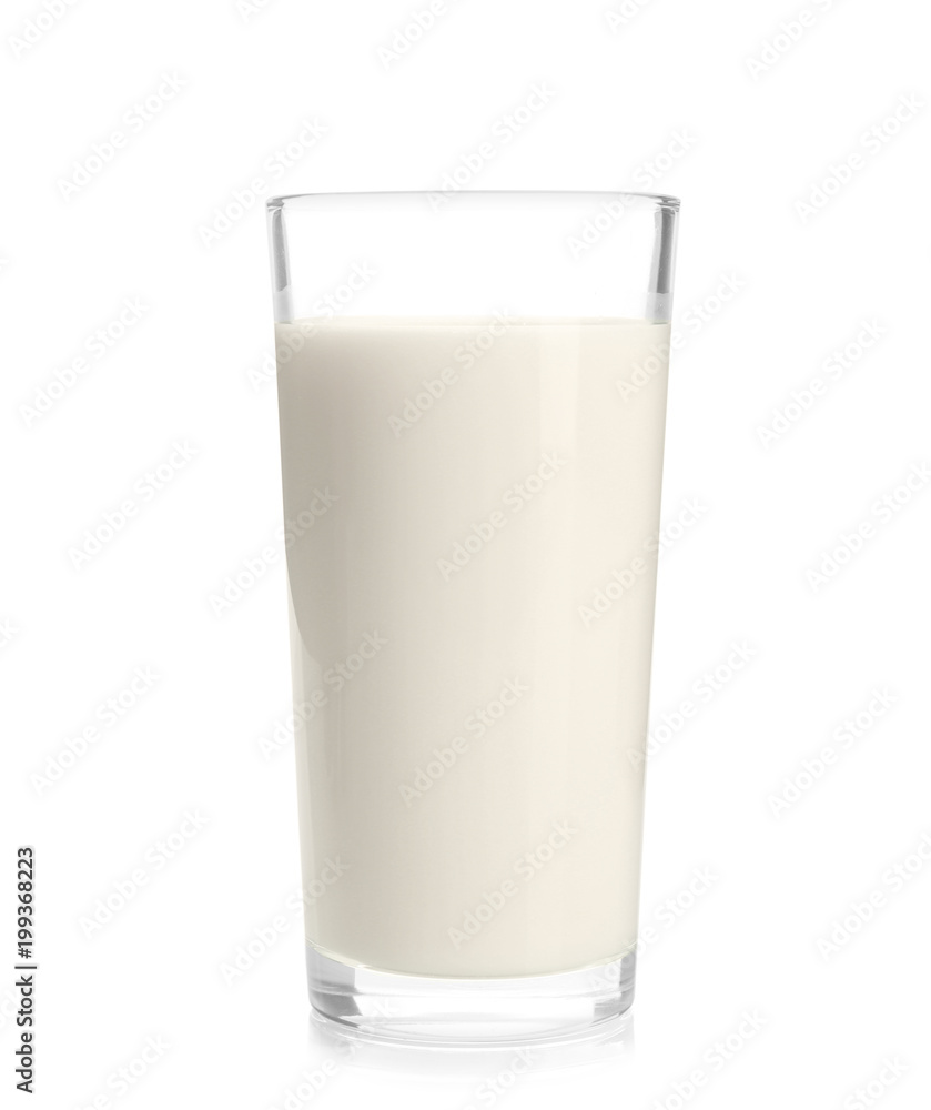 Glass of milk on white background. Fresh dairy product Glass of milk on white background. Fresh dairy product