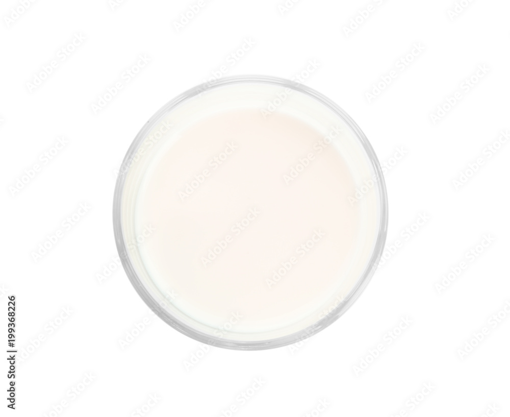 Glass of milk on white background. Fresh dairy product Glass of milk on white background. Fresh dairy product