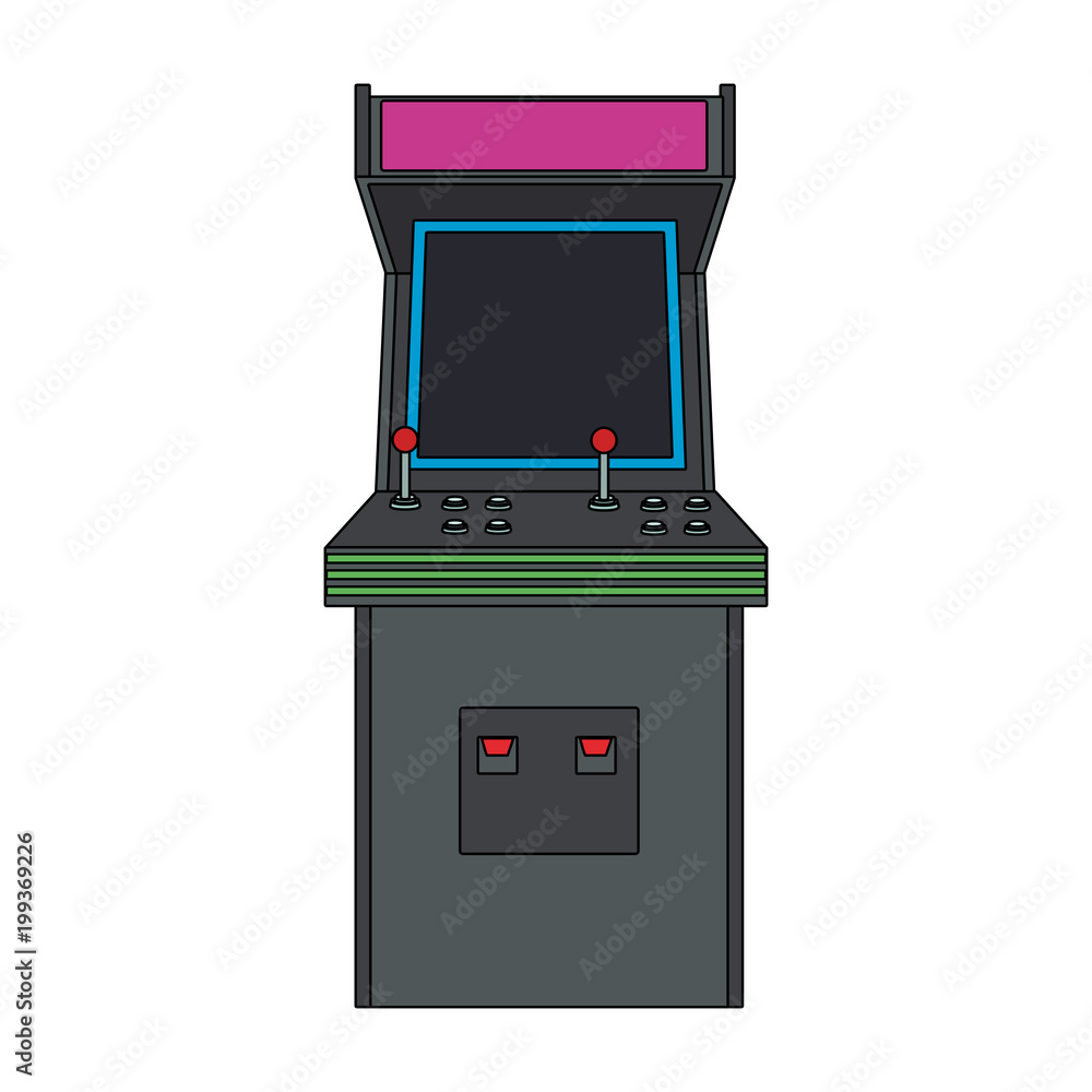 Retro arcade videogame vector illustration graphic design Retro arcade videogame vector illustration graphic design