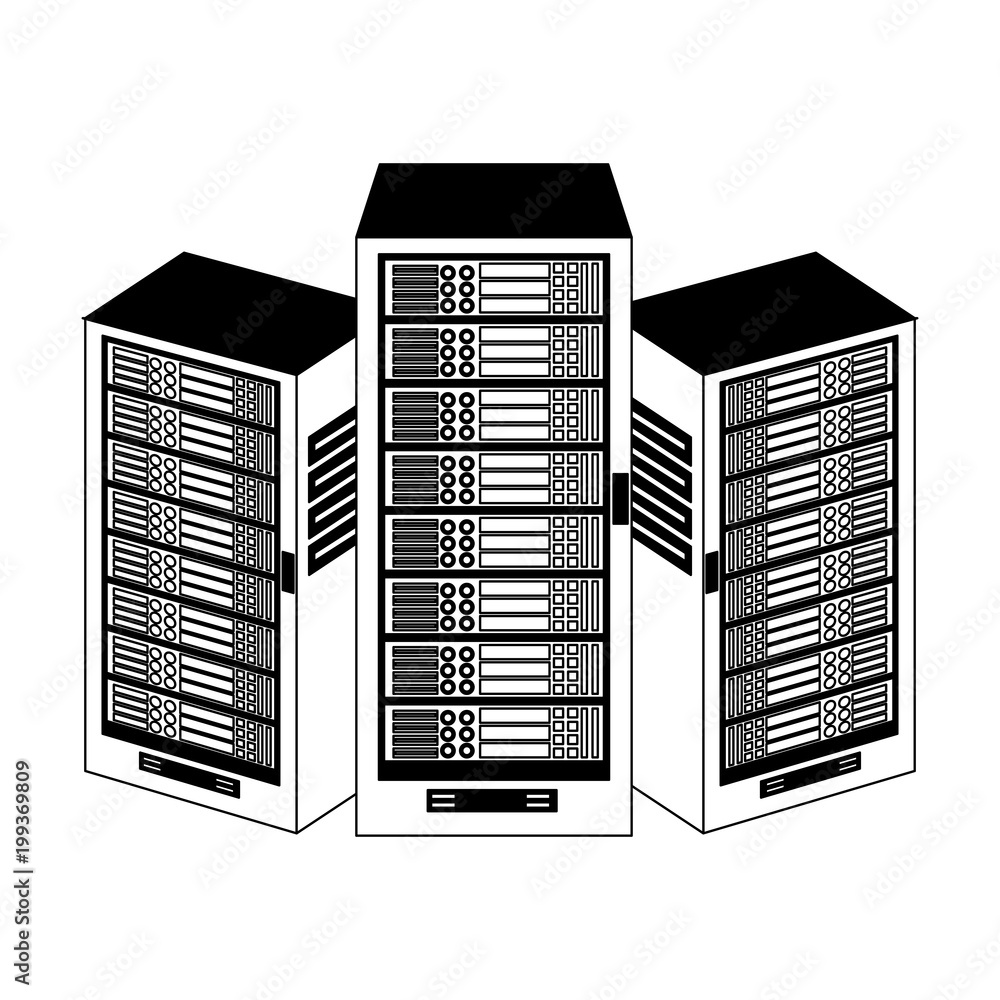Servers database technology vector illustration graphic design Servers database technology vector illustration graphic design