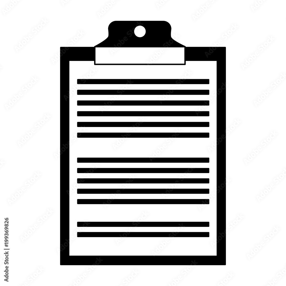 Documents on board vector illustration graphic design Documents on board vector illustration graphic design