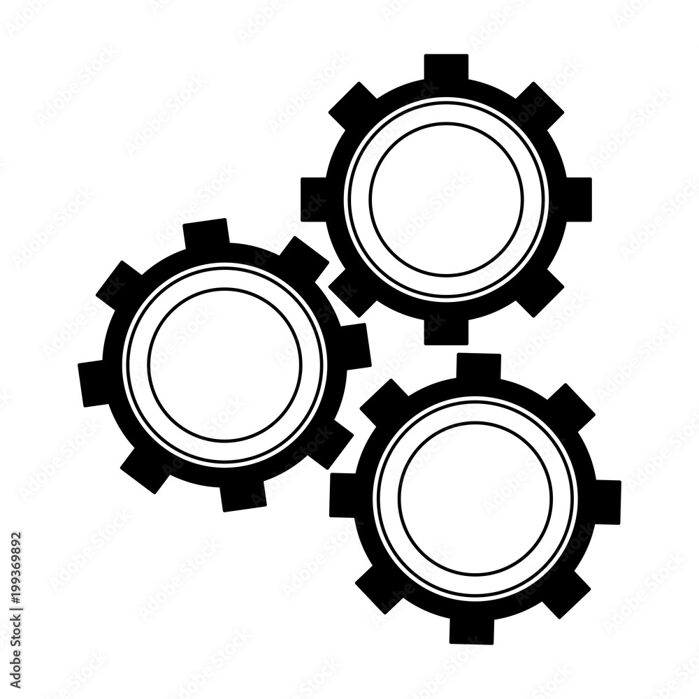 Gears working symbol vector illustration graphic design Gears working symbol vector illustration graphic design