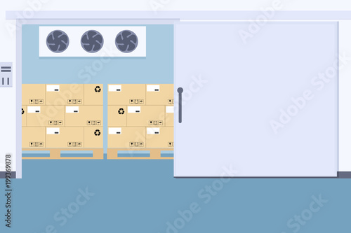 Warehouse cold storage of packaging
