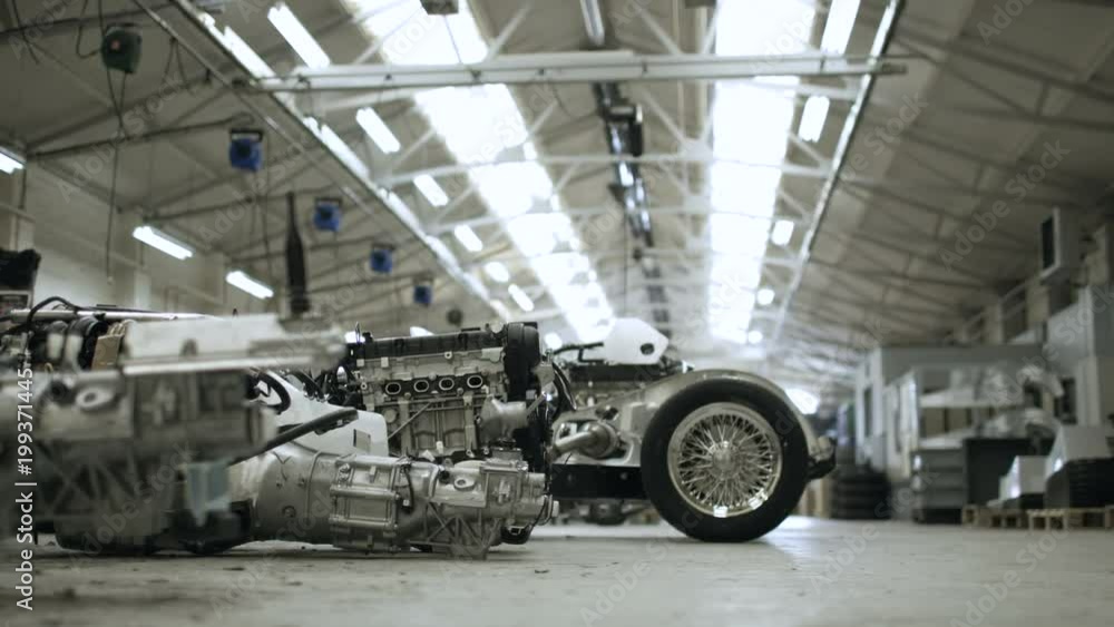 Sports car manufacturing quality control inspection room Sports car manufacturing quality control inspection room