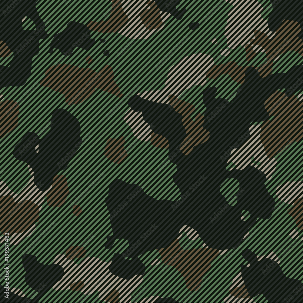 Seamless US Army woodland striped camo textile pattern vector Seamless US Army woodland striped camo textile pattern vector