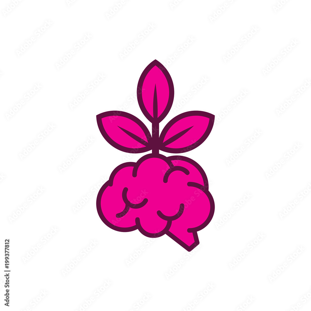 Brain Nature Logo Icon Design Brain Nature Logo Icon Design