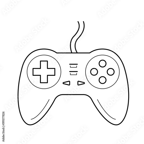 Gamepad vector line icon isolated on white background. Joystick controller line icon for infographic, website or app.