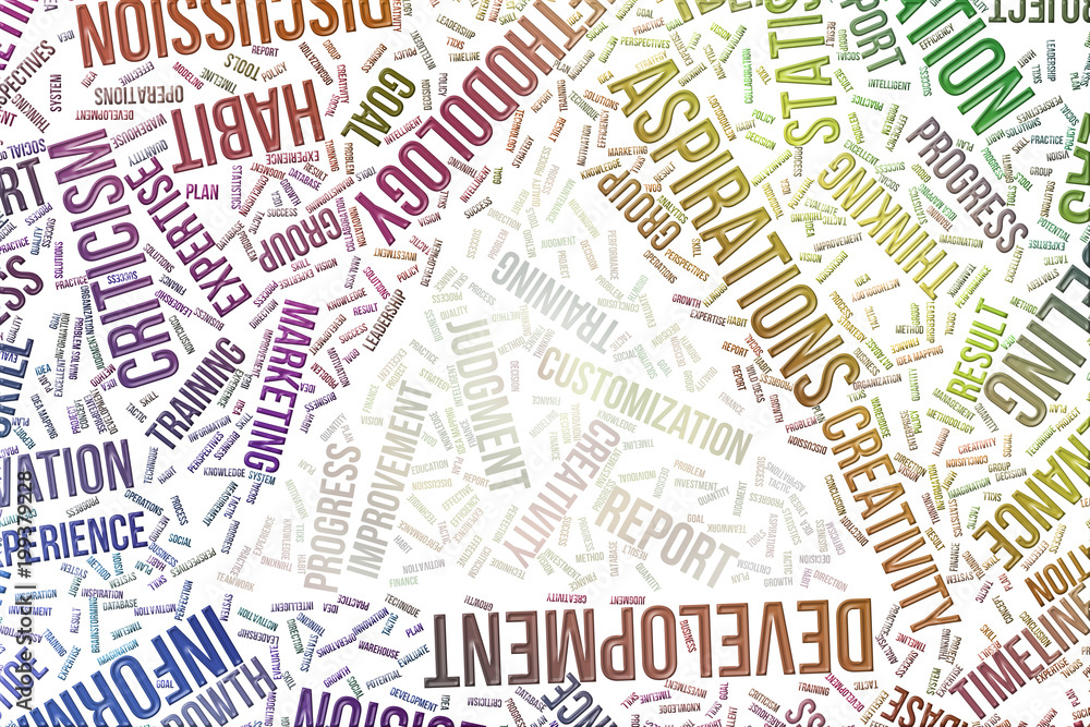 Business illustrations background abstract, words cloud texture. Message, art, web & typography.