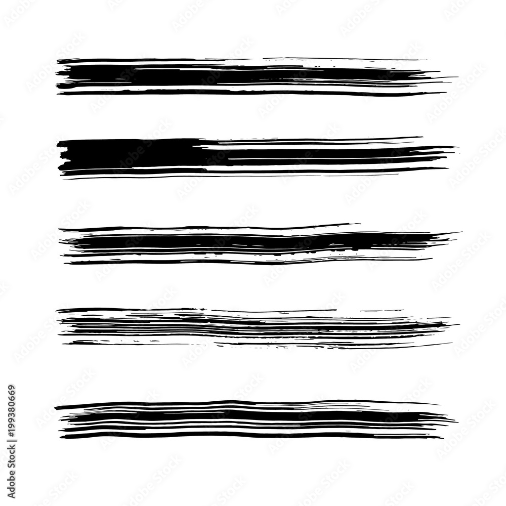 Brush stroke set. Chalk. Texture. Brush stroke set. Chalk. Texture.