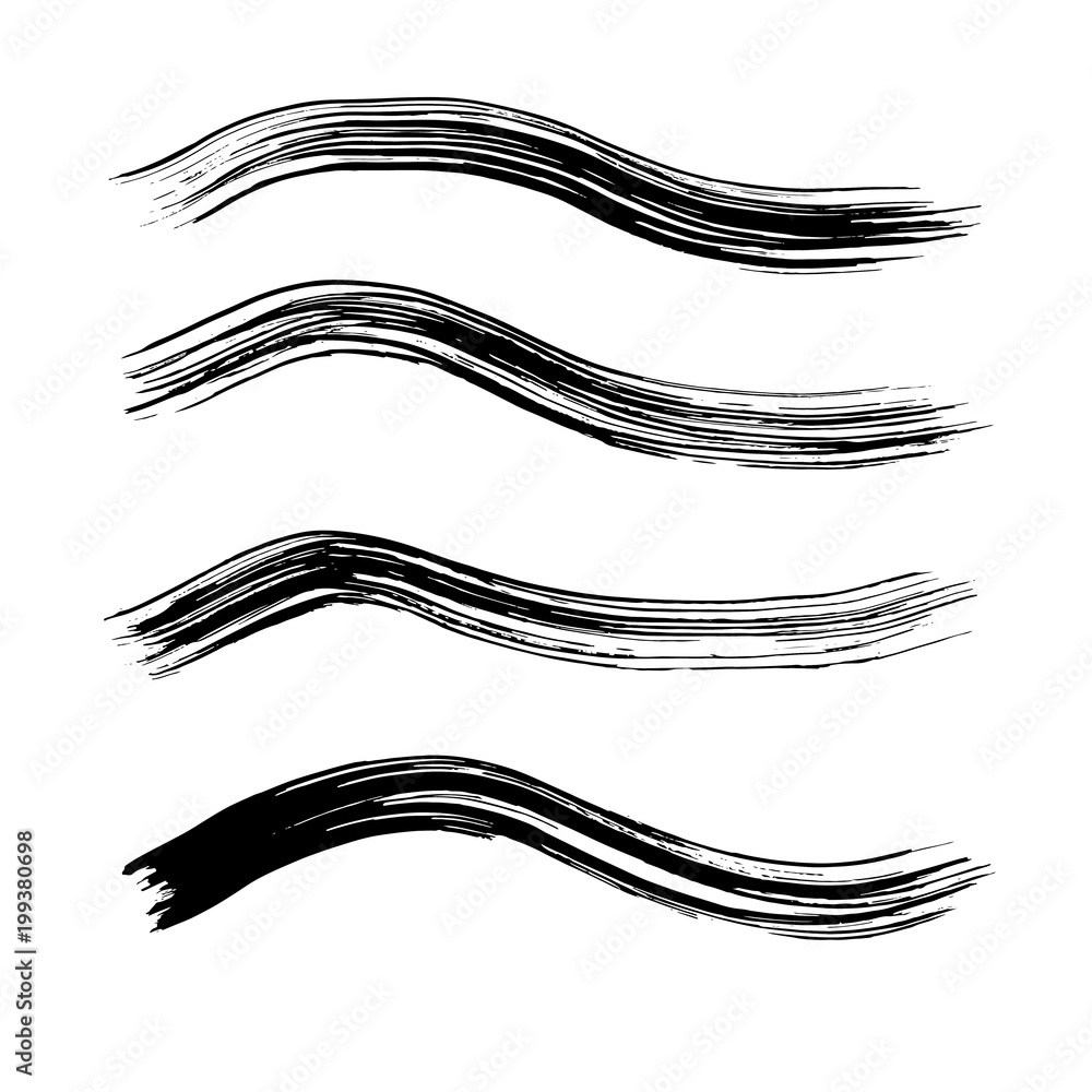Brush stroke set. Chalk. Texture. Brush stroke set. Chalk. Texture.