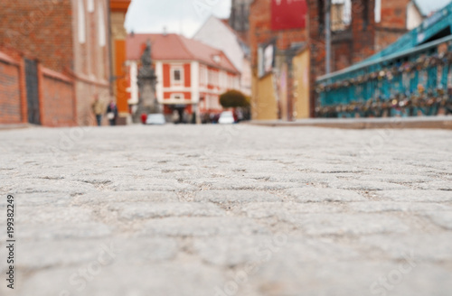 Stone pavement of Wroclaw city Poland © Nastassia Yakushevic