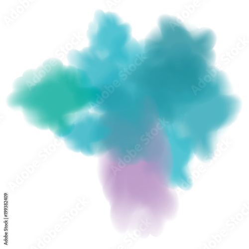 Smoke or watercolor vector illustration with transparency.