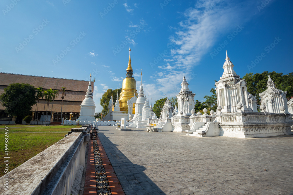 Naklejka premium Wat Suan Dok is a Buddhist temple (Wat) in Chiang Mai, northern Thailand.