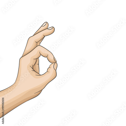 Hand gesture sign excellent or okay. 