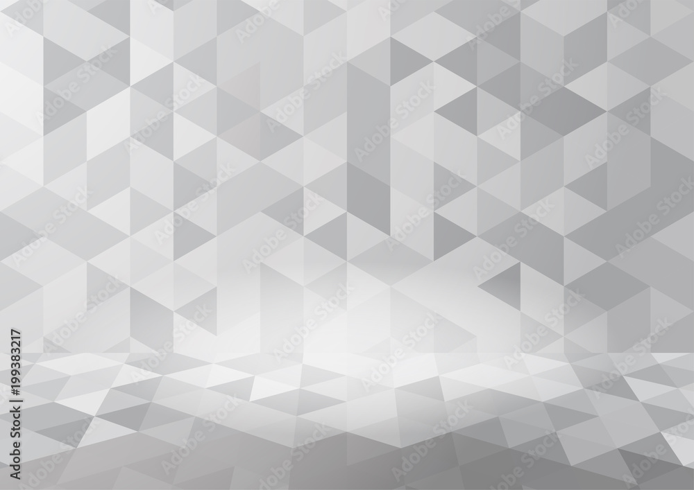 Modern abstract background in polygon shape. Template design in grey and white tone for business presentation, cover, brochure, packaging and web banner. Modern abstract background in polygon shape. Template design in grey and white tone for business presentation, cover, brochure, packaging and web banner.