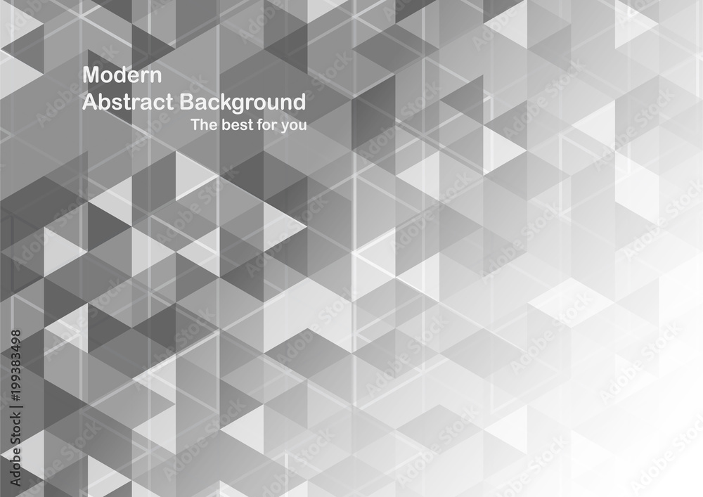 Modern abstract background in polygon shape. Template design in grey and white tone for business presentation, cover, brochure, packaging and web banner. Modern abstract background in polygon shape. Template design in grey and white tone for business presentation, cover, brochure, packaging and web banner.