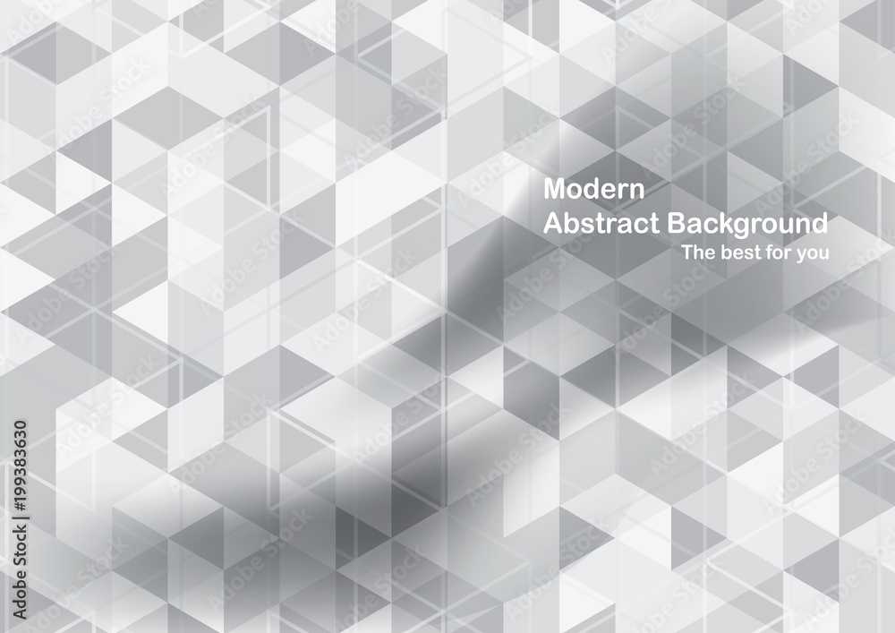 Modern abstract background in polygon shape. Template design in grey and white tone for business presentation, cover, brochure, packaging and web banner. Modern abstract background in polygon shape. Template design in grey and white tone for business presentation, cover, brochure, packaging and web banner.
