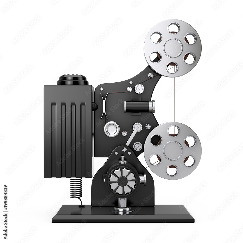 Fototapeta premium Retro Movie Film Cinema Projector. 3d Rendering