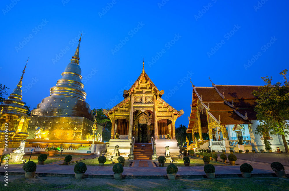 Fototapeta premium Wat Phra Singh is a Buddhist temple in Chiang Mai, Northern Thailand.