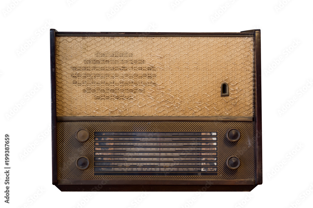 Isolated radio on white background Isolated radio on white background