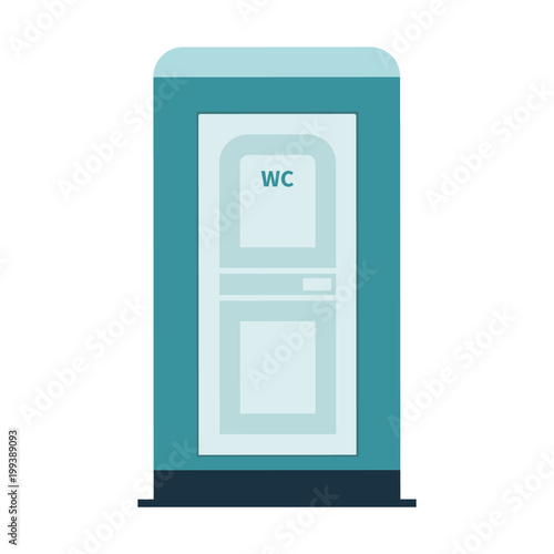 WC cubicle isolated on white