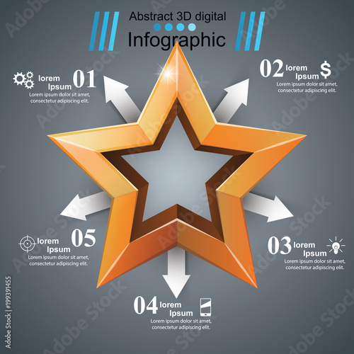 3d realistic icon. Business infographic. Vector eps 10