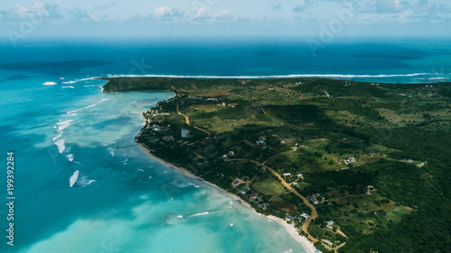 Island Saona. Sky view