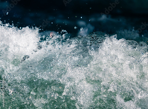 Stormy waves in the ocean as a background