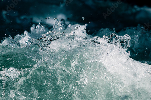 Stormy waves in the ocean as a background