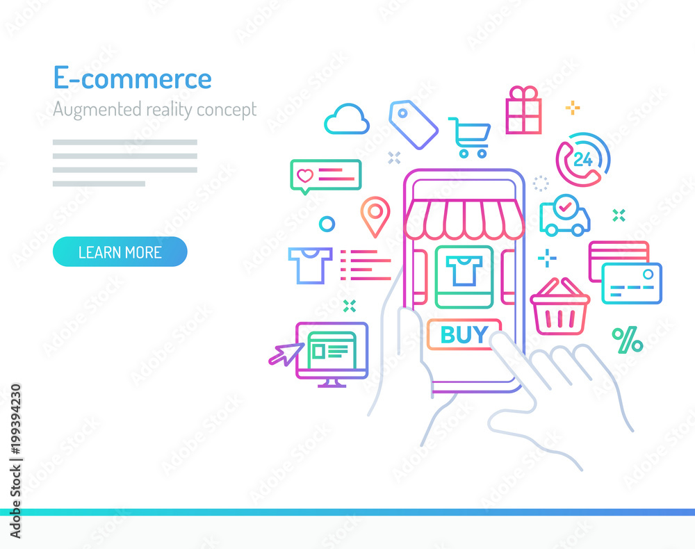 Augmented Reality Concept - E-commerce Augmented Reality Concept - E-commerce