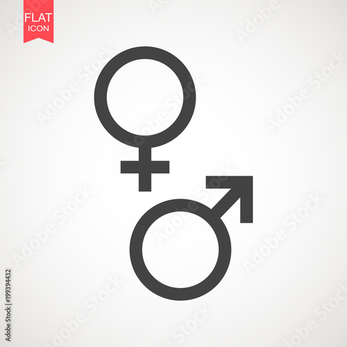 Gender sign icon. Male and female sign vector. Vector illustration on isolated background. Business concept men and women pictogram.