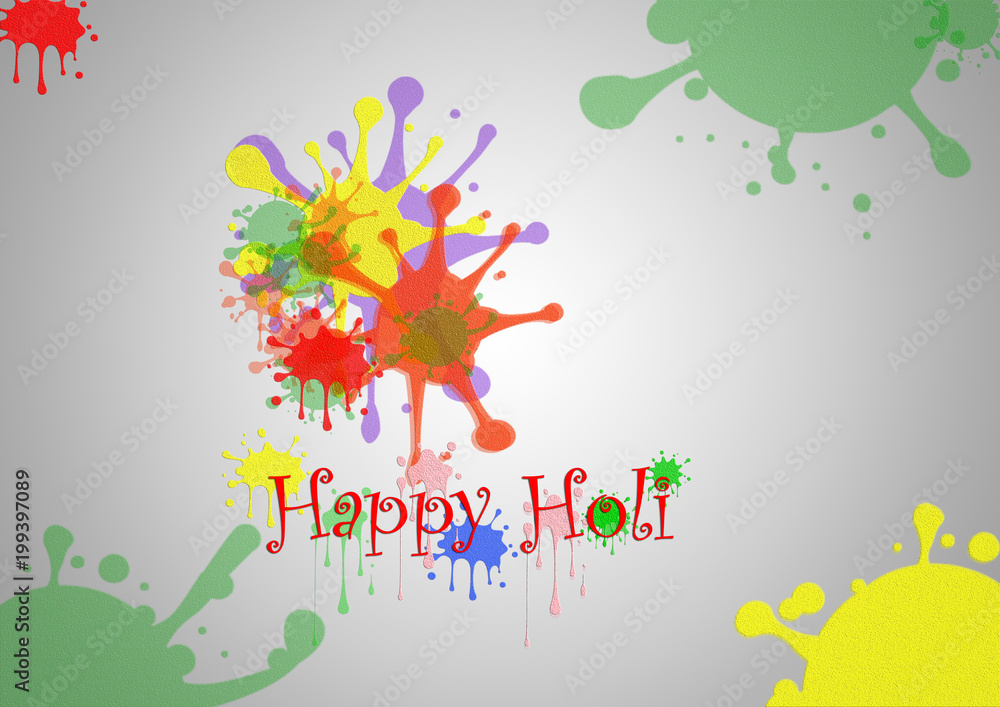 illustration of abstract colorful Indian Festivel Happy Holi background