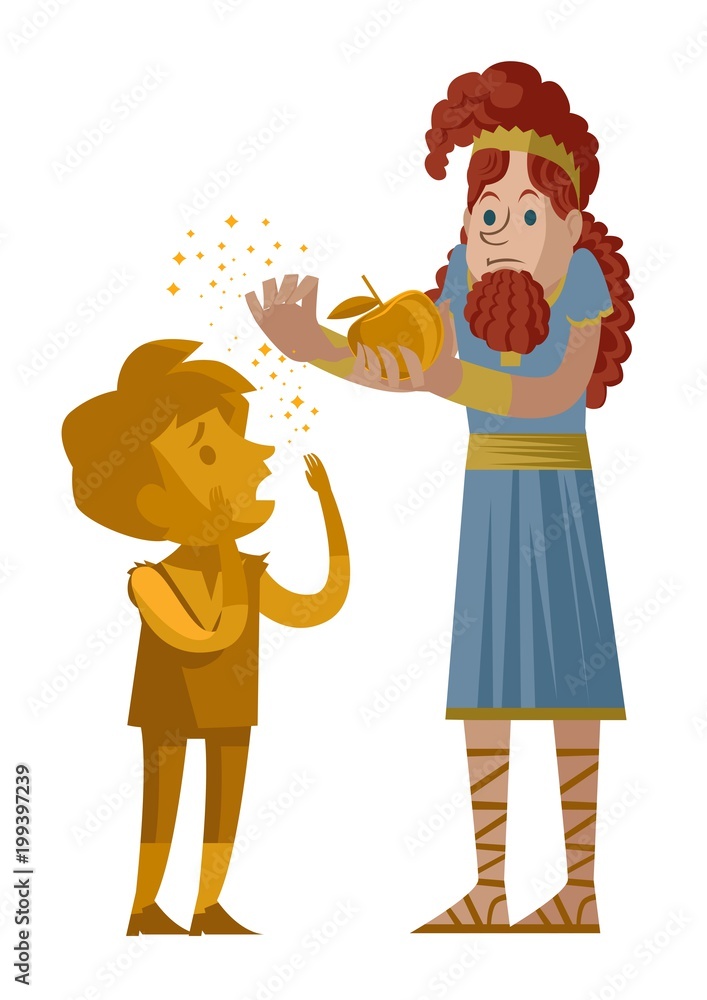 King midas touch Royalty Free Vector Image - VectorStock