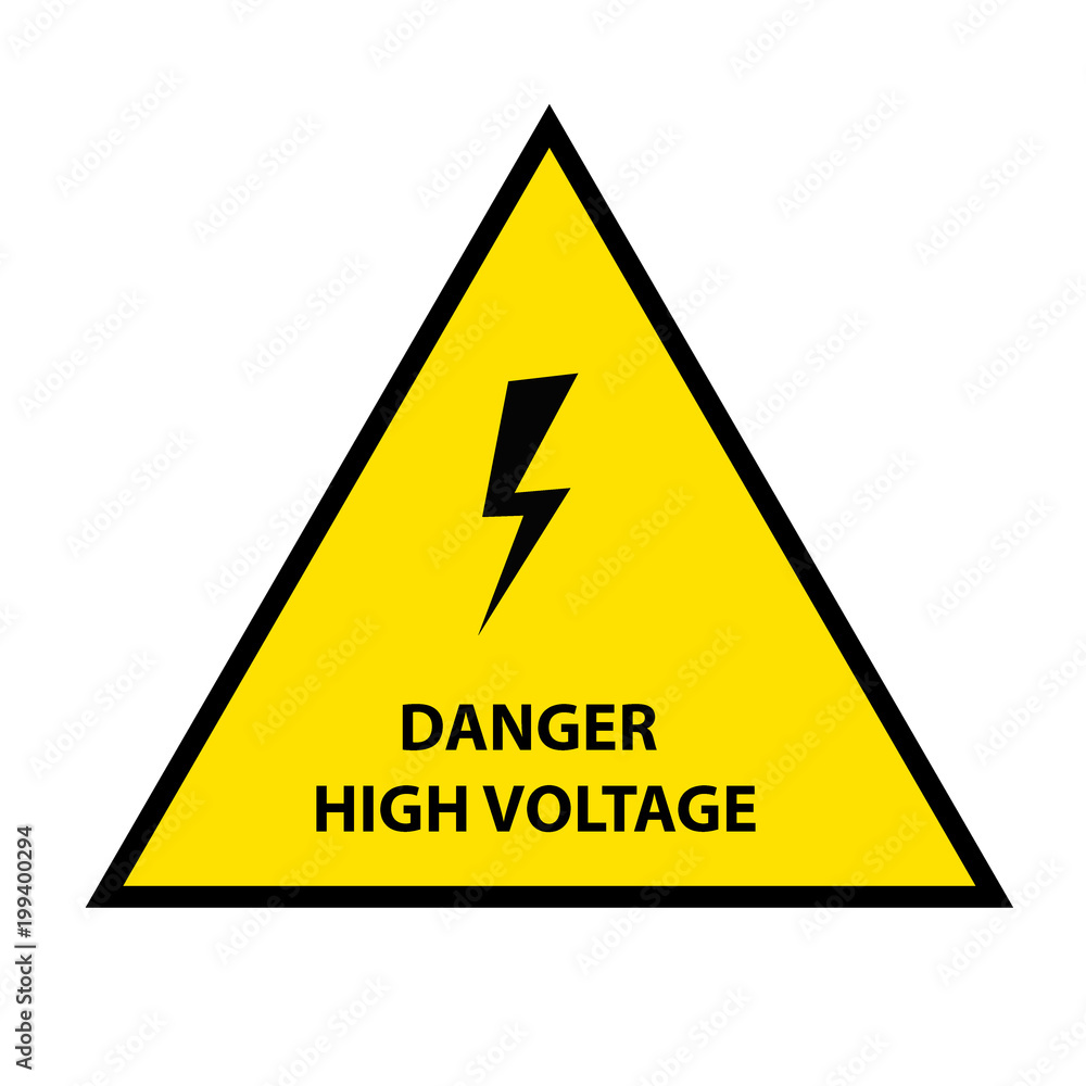 Señal de peligro: Alto voltaje o descarga eléctrica Señal de peligro: Alto voltaje o descarga eléctrica