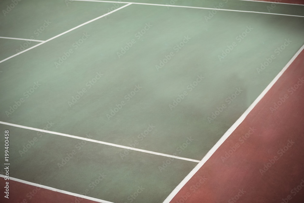 Composite image of tennis court