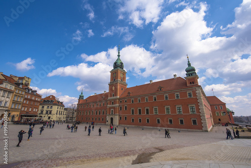 main square in Warsaw, Poland in Old Town front of the Royal castle