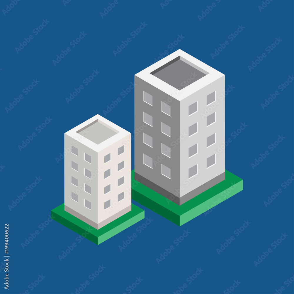 isometric building isometric building