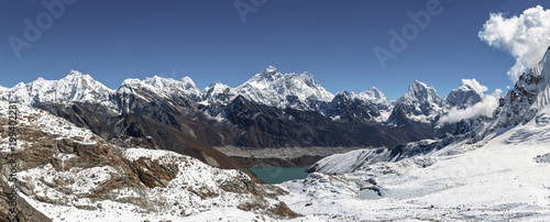 Everest, Lhotse, Makalu, Cholatse peaks from Renjo pass © Arsgera