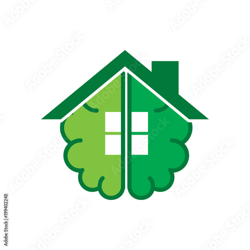 Brain House Logo Icon Design