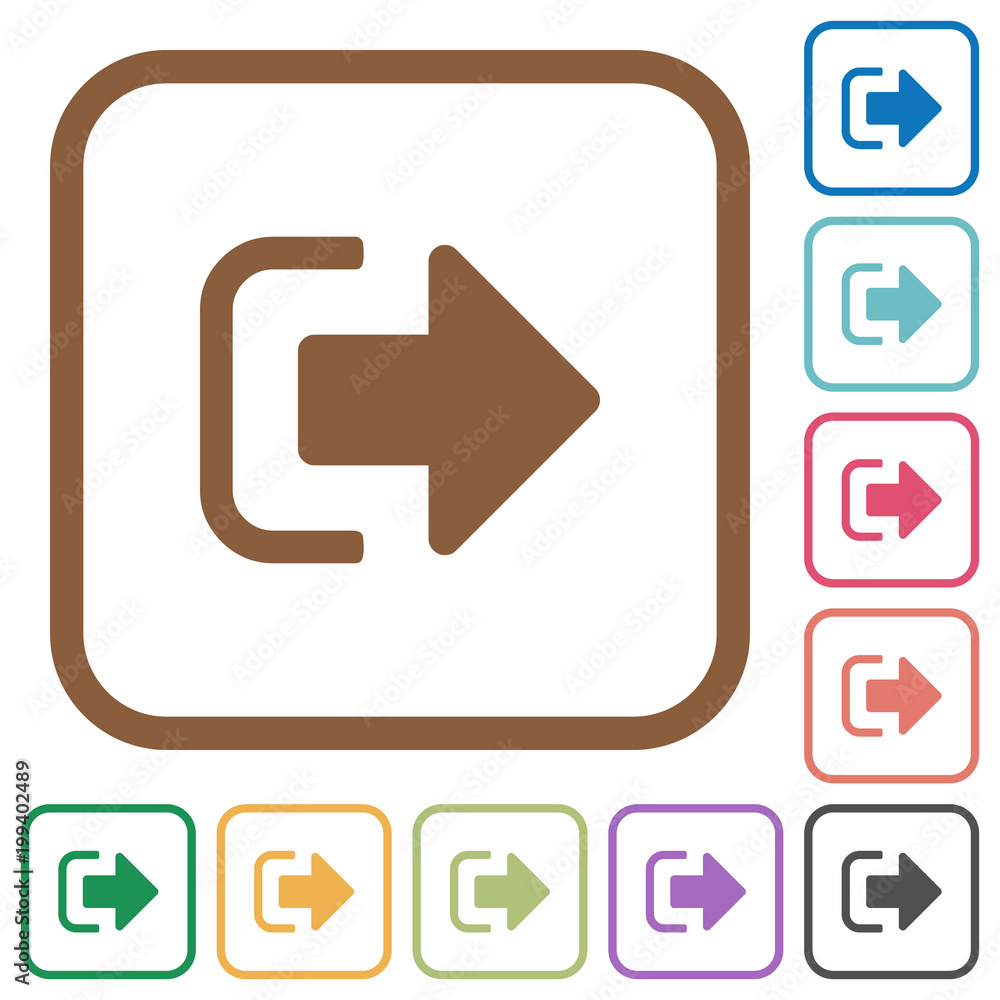 Sign out simple icons Sign out simple icons