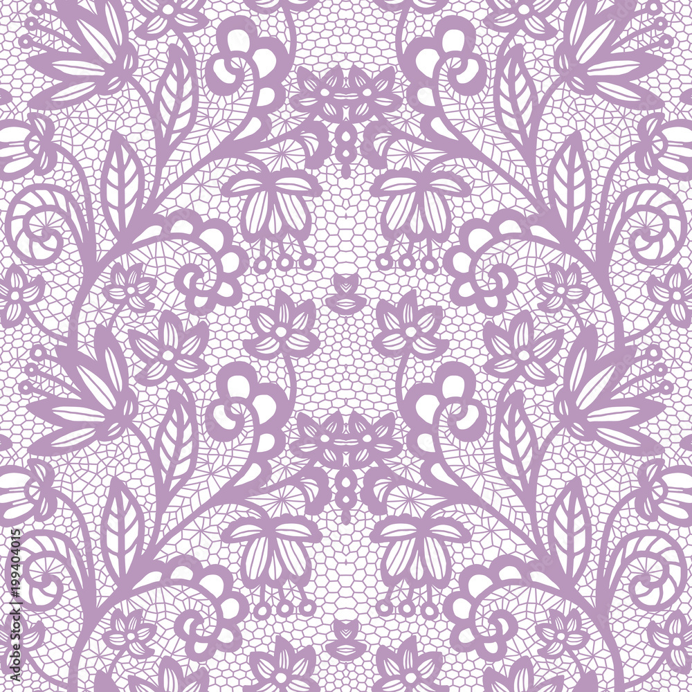 Lace seamless pattern with flowers Lace seamless pattern with flowers