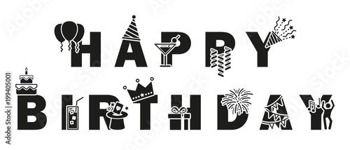 Einladungskarte - happy birthday