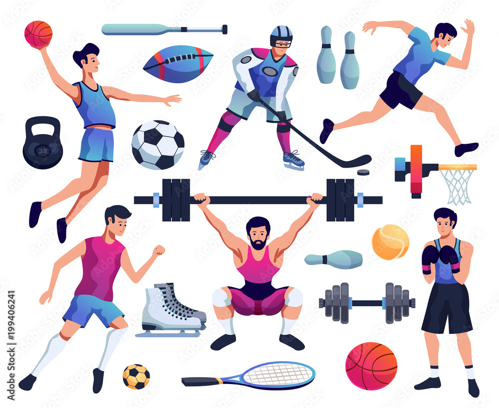 Fototapeta premium people involved in sport set